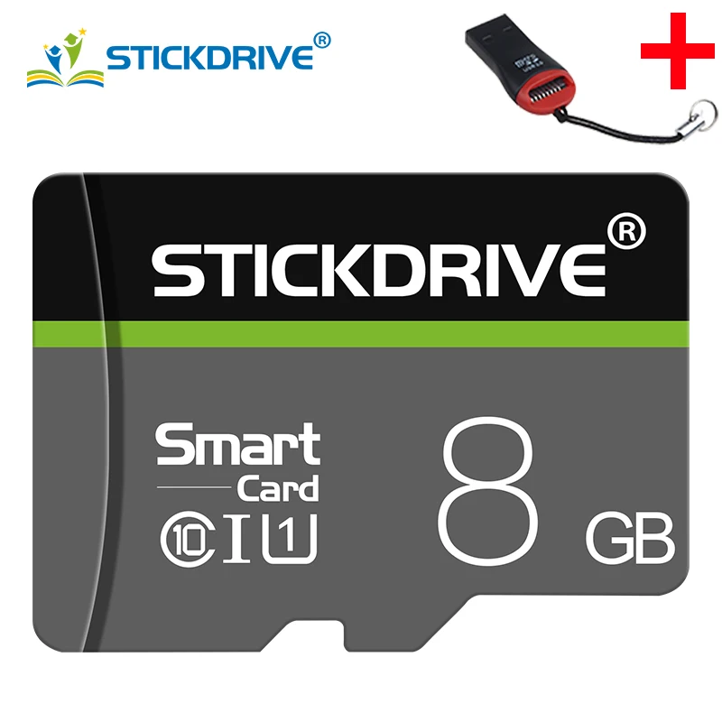 8GB and Card Reader Высокая Скорость класса 10 tarjeta micro sd 32 Гб 64 Гб 128 Гб micro sd реальная емкость карты мини TF карты 16 ГБ 8 ГБ флэш-карты памяти - Емкость: 8GB and Card Reader
