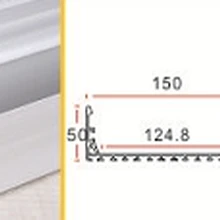 25 шт 50 м 150x50 мм алюминиевый канал с молочной крышкой и концевыми крышками и подвесным кабелем