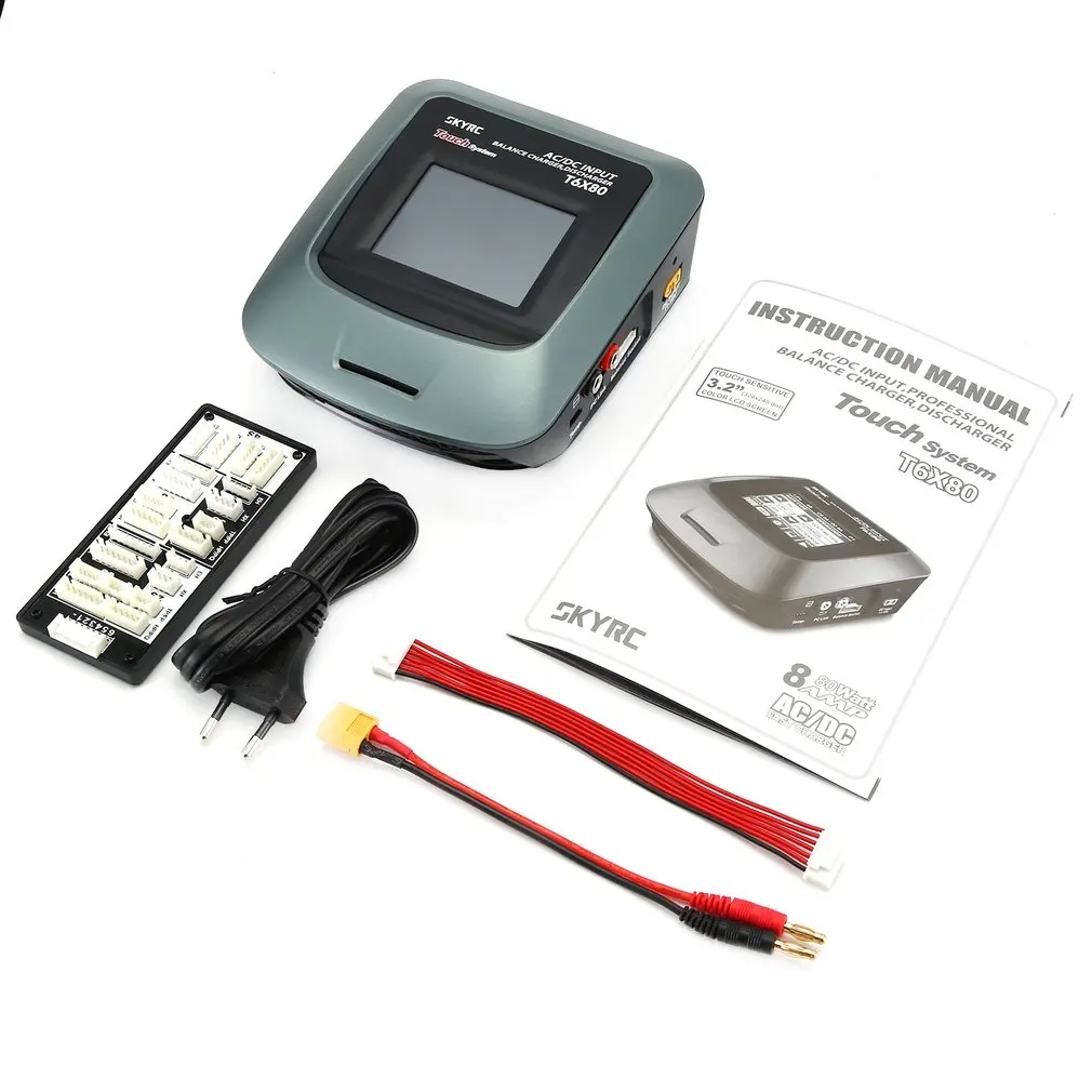 SkyRC T6X80 SK 100160 01 AC/DC Профессиональный 3.2in сенсорный ЖК экран RC LiPo/LiFe/Lilon батарея