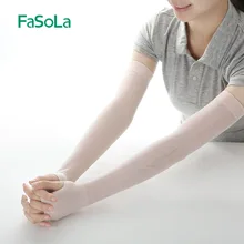 Fasola ледяные солнцезащитные перчатки с манжетами для рук, женские тонкие рукава для рук, мужские вискозные перчатки без рукавов для вождения и верховой езды