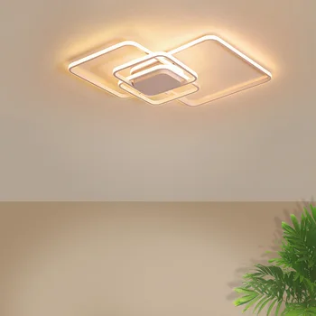 

Creative Square Bedroom Ceiling Lamp Modern Simple And Atmospheric Household Led Aluminum Lamp Living Room Lamp Lighting modern
