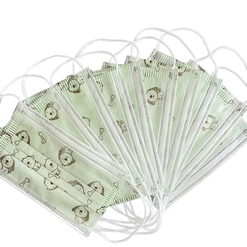 

50pcs/bag Children Anti Haze Mask Disposable 4 Layers Mouth Masks Spunlace Anti-dust Windproof Mouth-muffle Flu Face Kids Mask