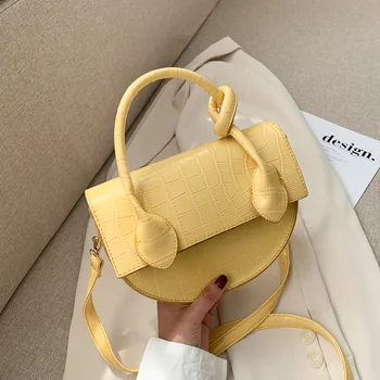 

Elegant Female Mini Tote bag 2020 New Quality Leather Women's Designer Handbag Crocodile pattern Chain Shoulder Messenger Bag