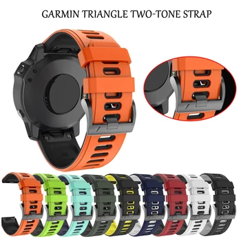 

26 22MM Watchband Strap for Garmin Fenix 5 5X 3 3 HR Fenix 6X 6 Pro S60 MK1 Watch Quick Release Silicone Sport Wrist Band Strap