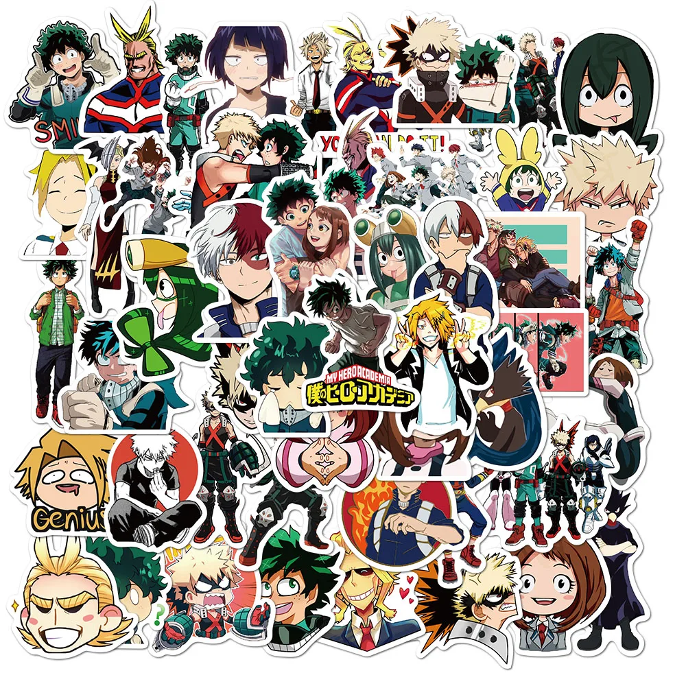 10/50 шт./упак. мой герой Стикеры ноутбука скейтборд Izuku Midoriya может Boku без с