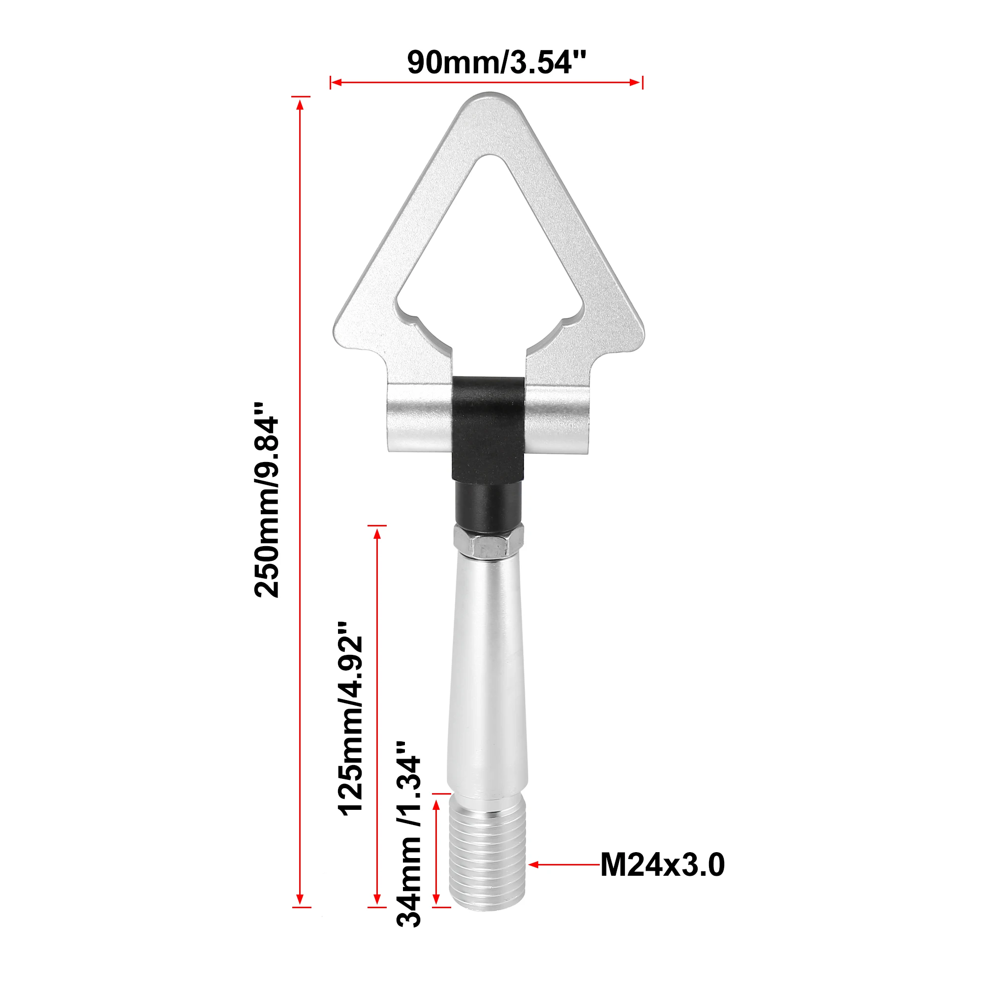 Car Racing Towing Bars Screw On Tow Hook Triangle Aluminum Alloy for Mitsubishi Lancer Evolution Evo X 10 2008 -