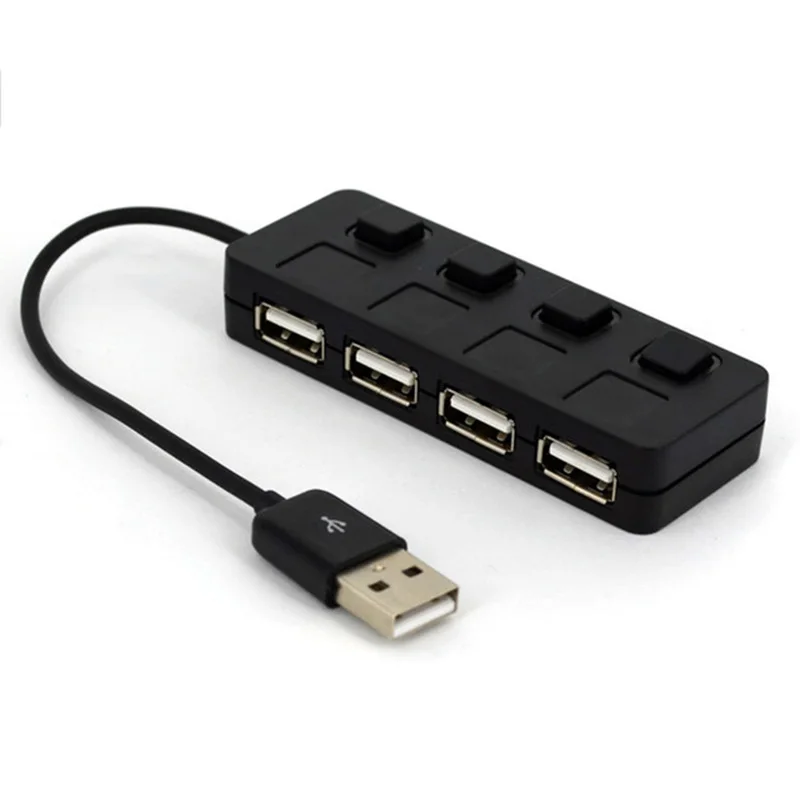 Usb-концентратор 2,0 Мульти USB 2,0 usb-хаб высокоскоростной 4 порта одновременная зарядка все в одном для ПК Компьютерные аксессуары