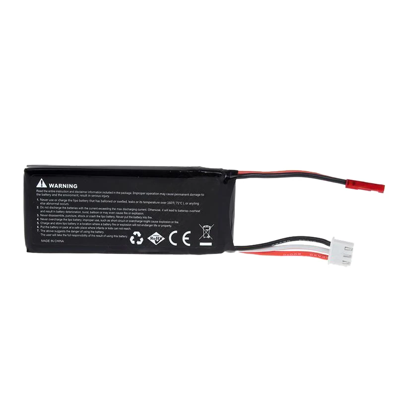 2 шт запасная батарея 7,4 V 610mAh Lipo для Hubsan X4 H502S H502E FPV RC Quad Drone