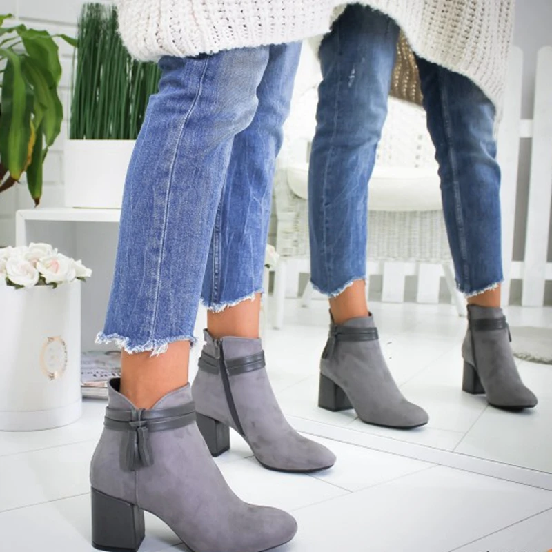 Laamei/; женские ботинки; ботильоны из флока; женские ботинки; сезон весна-осень; женские вечерние ботинки из эластичной ткани в западном стиле; большие размеры 35-42