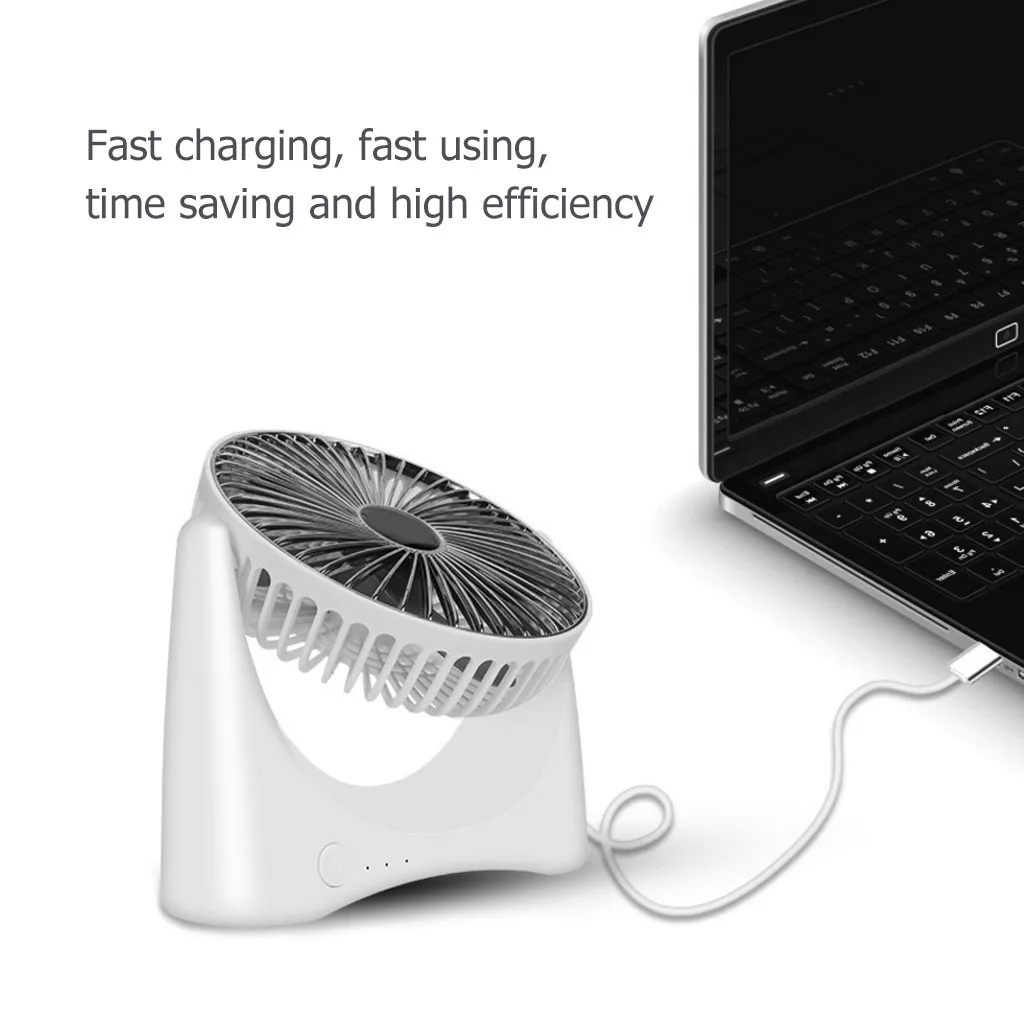 Mini USB Small Fan Dormitory Desk Portable Silent Fan Cable Adjustable Paper Fans Party Decorations Mini Fans