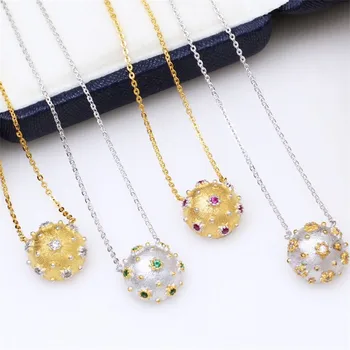 

CMajor 925 Sterling Silver Two-tone Delicate Mushroom Shape Necklace Sterling Silver Fine Jewelry Valentine's Day Gift for Women
