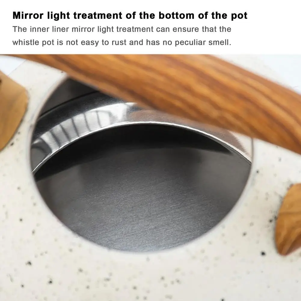 3L Stainless Steel Whistling Tea Kettle Stovetops Enamel Food Grade Tea Pot With Heat-Proof Handle For Gas Induction Cookers