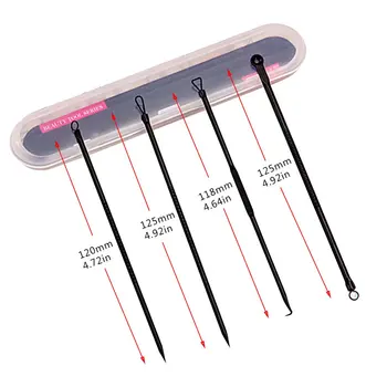 

Stainless Steel Acne Needle 4 Piece Set Acne Blackhead Acne Needle Beauty Tool Black Clear Acne Professional Tool Set