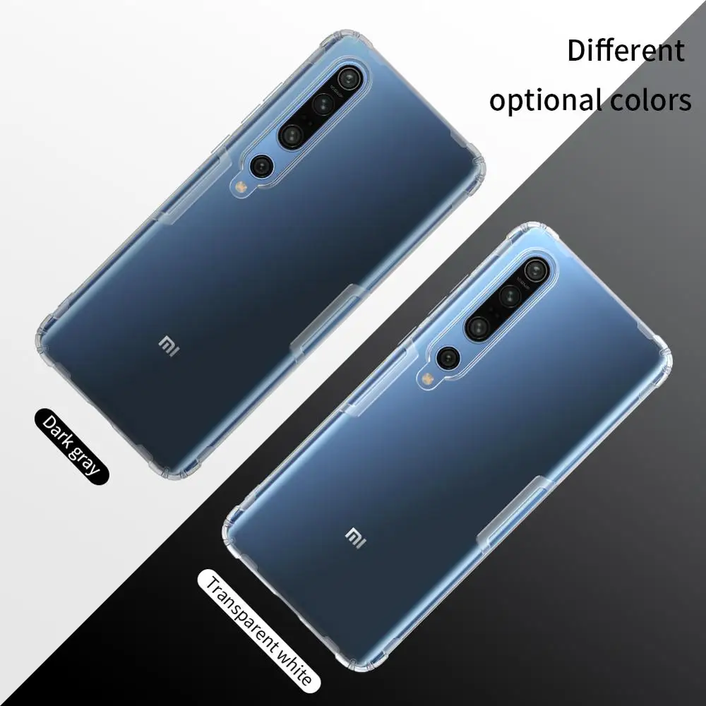 NILLKIN для Xiaomi Mi 10 Lite чехол Mi10 9T 10T Pro крышка натуральный мягкий Anti Explosion закаленное