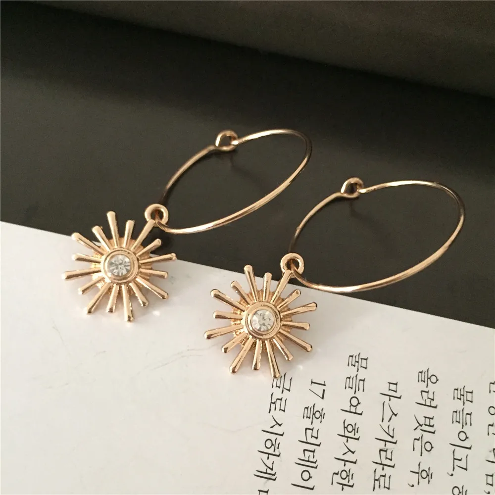 S/S Новое поступление горячая лето милые девчачьи позолоченные красочные бусы с сердцем очаровательные серьги-кольца для женщин и девушек милые