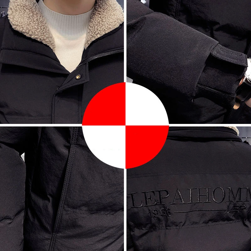 Толстый теплый зимний плащ куртка мужская повседневная Уличная Мужская меховая