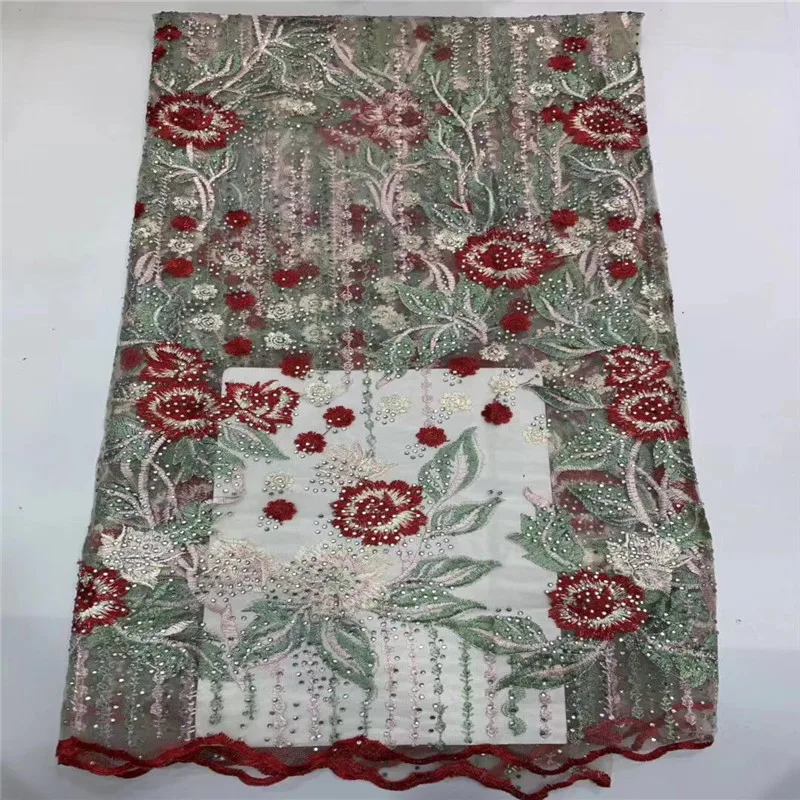 Французская кружевная ткань в нигерийском стиле 2019 африканская каменная Тюлевая