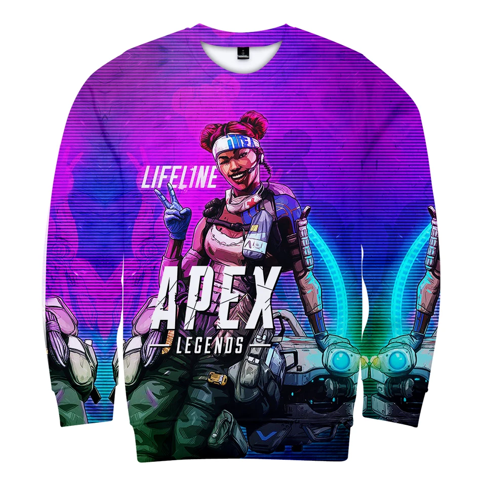 Apex Legends/толстовка с круглым вырезом в стиле 3D, повседневная весенняя одежда в стиле Харадзюку для мужчин и женщин, одежда без рукавов, большие размеры 4XL