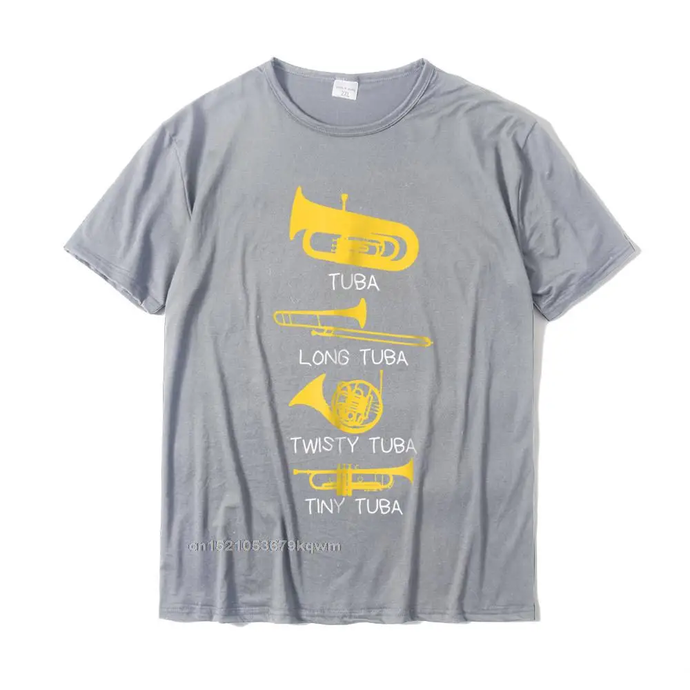 Summer Crazy O-Neck T Shirt Summer T Shirt Short Sleeve for Men Brand New Cotton Fabric Normal T-Shirt Drop Shipping Funny Types of Tubas Player T-Shirt Marching Band Jazz Tuba__3261 grey