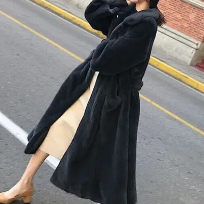 

Women's Faux Fur Coat Long Solid Colored Daily White Black