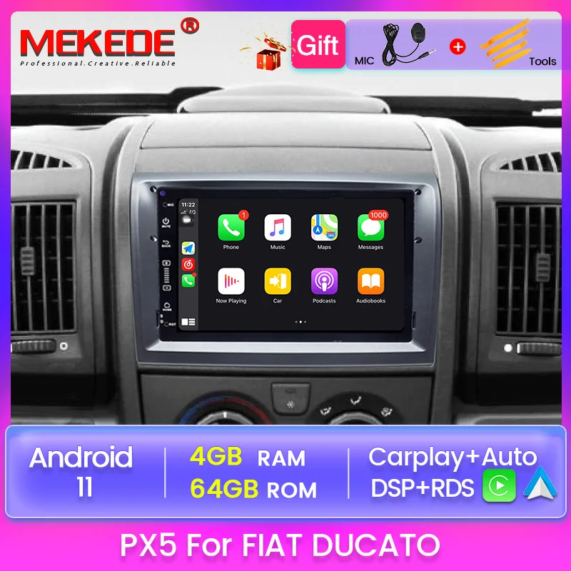 PX5 DSP RDS Android 11 4 + 64 ГБ Автомобильный DVD мультимедийный плеер для Fiat Ducato Citroen Peugeot GPS