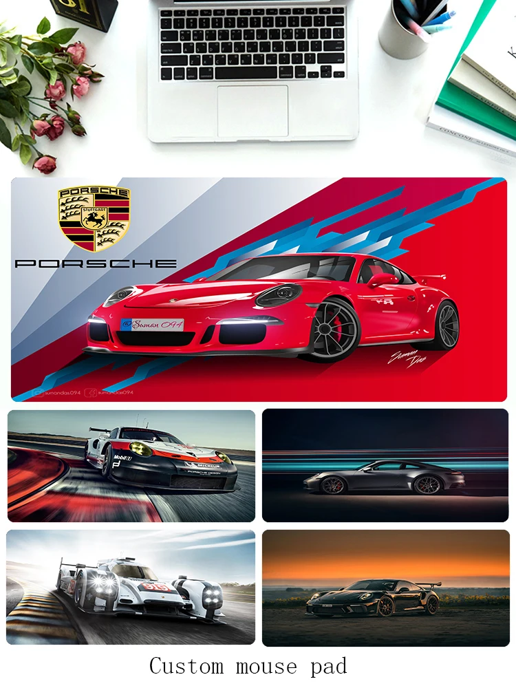 Расширенный коврик для мыши игровой всемирно известный автомобиль порше