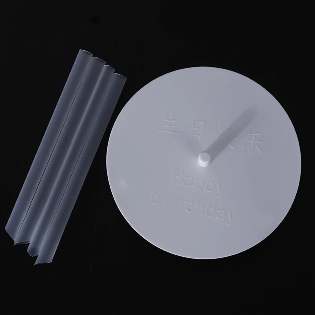 8 Inch Держатель для торта, аксессуары, инструменты для домашнего декора, сделай сам стойка, практичная опорная пластина, рамка для десерта, бар с 4 соломинками - Цвет: 8 Inch