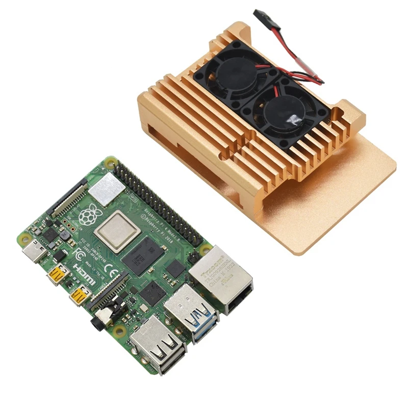 Для Raspberry Pi 4B 2G ram DIY Kit Поддержка 2,4/5,0 GHz wifi Bluetooth 5,0 с защитным корпусом охлаждающим вентилятором