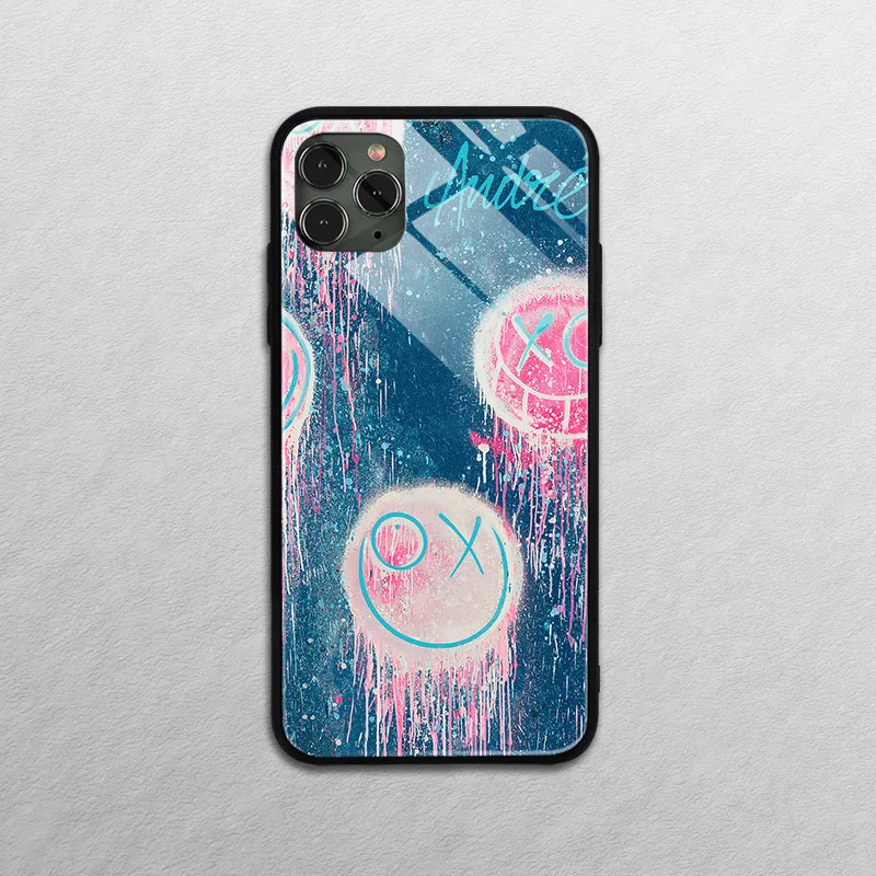 Модные чехлы для iPhone SE 6 6s 7 8 plus X XR XS 11 12 mini Pro Max из закаленного стекла мягкие