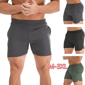 

Men Summer Mini Shorts Quick-drying Casual Elastic Waist Plus Size 3XLMale Ball Training Running White Black Shorts 2020