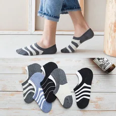 C1726 Seemless Viscose No-show Socks Women's Anti-slip Silica Gel Bottom Cotton Socks Sweat Absorbing Deodorizing Hidden Socks M