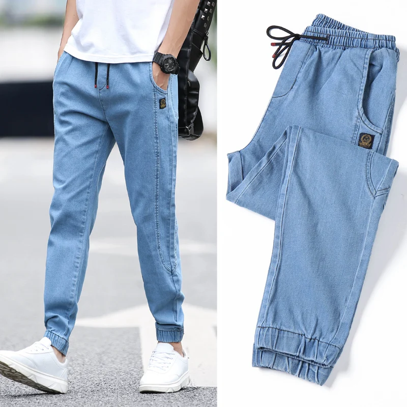 

2019 Men's Casual Jeans Pants Autumn Denim Cotton Vintage Wash Hip Hop Work Trousers Jeans Pants streetwear mens ripped jeans