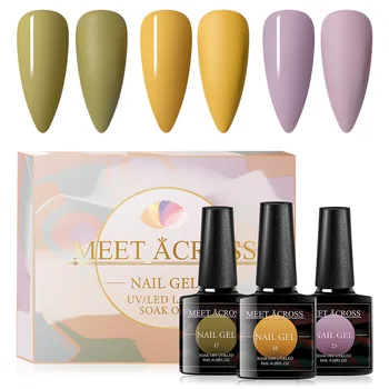 

3pcs Pure Color Nail Gel Polish Varnish Base Mattp Top Coat Set Semi Permanen Soak Off UV Gel Nail Art Manicure Gel Polish Kit