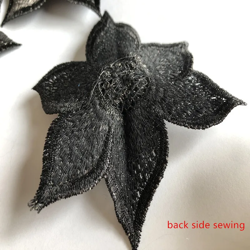 Three-dimensional flower embroidery cloth water soluble computer embroidery patch clothing decorative accessories handmade DIY