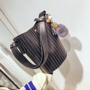 

New Fashion Retro Embroidery Thread Bucket Bag Shoulder Cross-Body Women's Bag