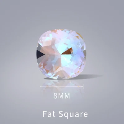 Fat Square 12mm AAAA 24 шт. горный хрусталь кристалл Шиммер заостренный назад страз кристалл камни ювелирные изделия пришить на платье ремесла украшения Рождественский Декор - Цвет: Fat Square 12mm