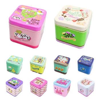 

Mini Colorful Candy Box Small Storage Cans Coin Earrings Headphones Gift Tin Sealed Jar Packing Jewelry Box Gift For Kids