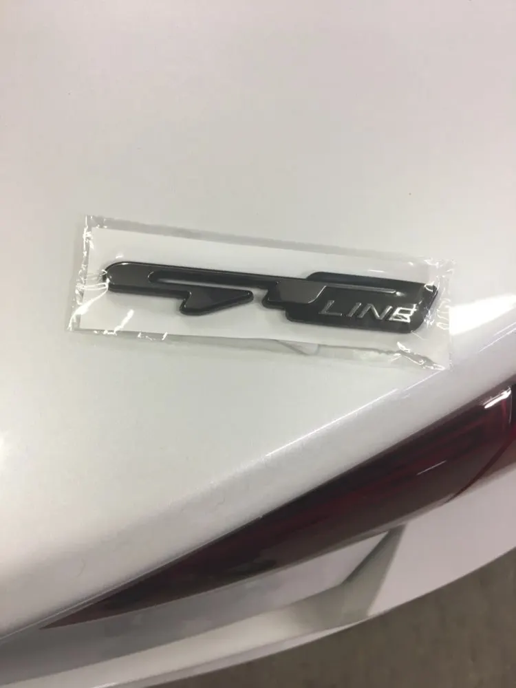 Крутой 3D стикер для автомобиля Gt Line буквы наклейка для Kia задний багажник крыло автомобиля наклейки на двери Gt Line