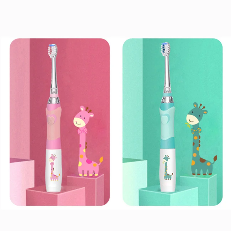 Children'S Electric Toothbrush For Seago Children'S Cartoon Sonic Electric Toothbrush Battery Type Timing Colorful Led Oral Obse