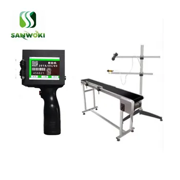 

Assembly line labeling machine plastic bag laser coding machine Production Date printer with Laser bracket & Conveyor belt