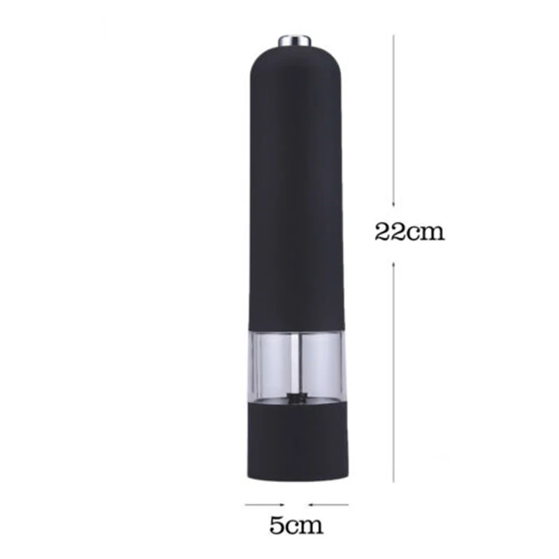 Electric Pepper Grinder Salt Spice Herbal Containers With LED Lights Easy Clean Home Kitchen Cooking BBQ Tools