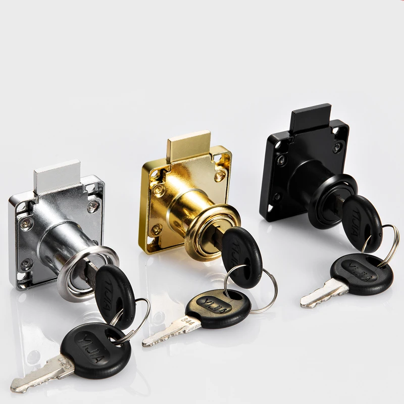 

Drawer Locks with 2 Keys Lock Furniture Hardware Door Cabinet Lock for Office Desk Letter Box 3 Colors Cam Locks