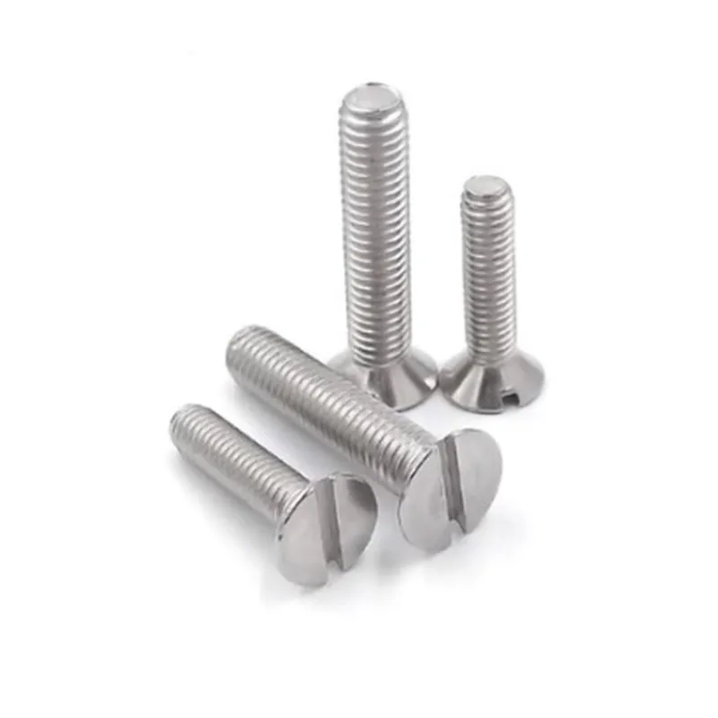 10/50pc M1.6 M2 M2.5 M3 M4 M5 M6 304 A2-70 stainless steel GB68 Metric Threaded Slotted Flat Countersunk Head Machine Screw Bolt