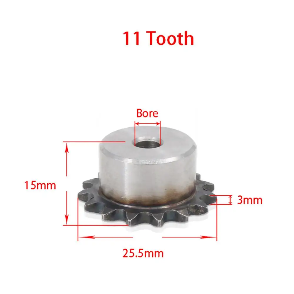 1Pcs 45# Steel 04C Chain Drive Sprocket 9-24 Tooth Chain Gear Pitch 6.35mm Industrial Sprocket Wheel