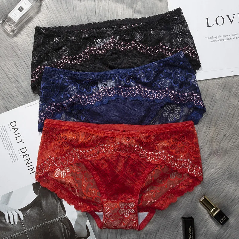 

MS cottonlace sexy comfortable underwear ladies lace side triangle underwear multi-color optional ladies close-fitting clothing