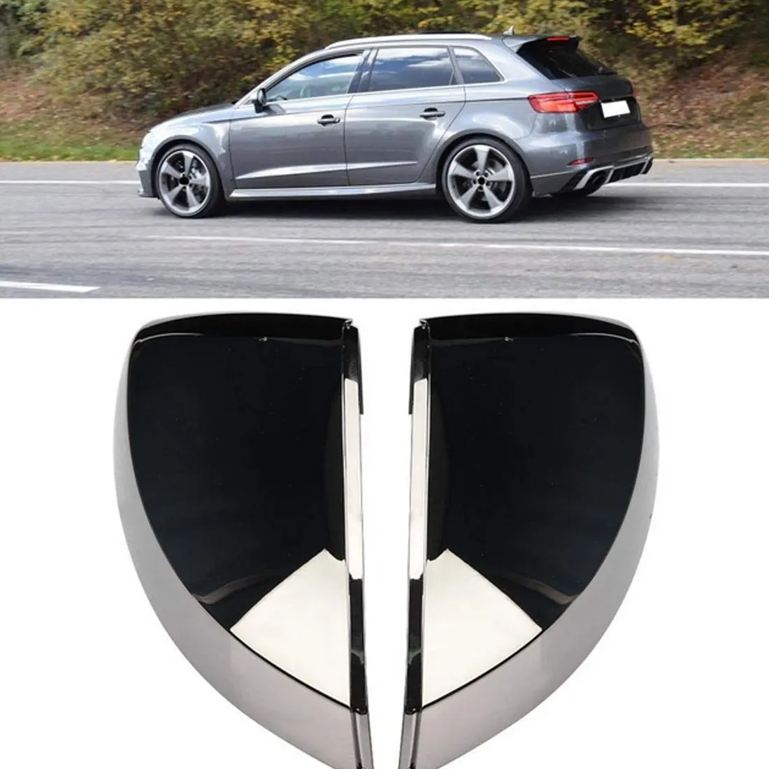 Замена бокового зеркала крышки для Audi A3 S3 8V RS3(глянцевый жемчуг черный) 2013