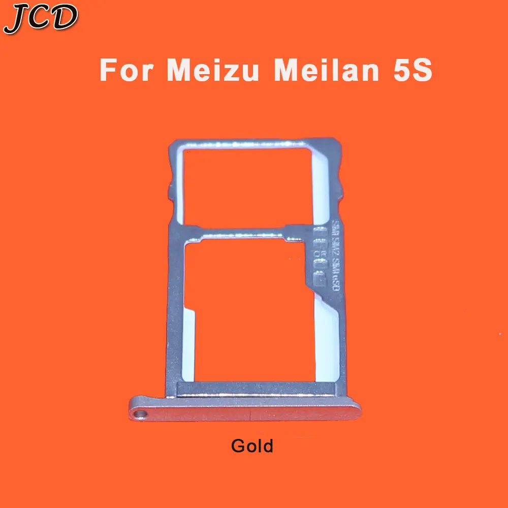 For 5S-Gold JCD держатель лотка для sim-карты Micro SD слот для карты адаптер для Meizu meilan 5S 3S Запасные части для телефона - Color: For 5S-Gold