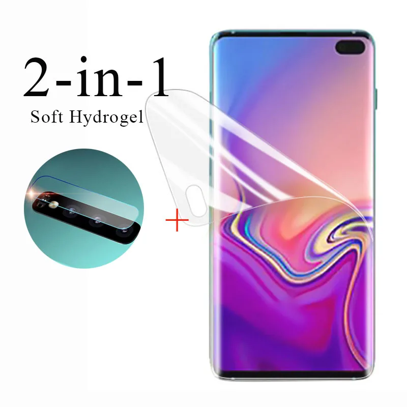 2 шт. мягкая Гидрогелевая пленка для Samsung Galaxy S7 S8 S10 Plus S10E в 1 S 10 9 8 7 защитная экрана