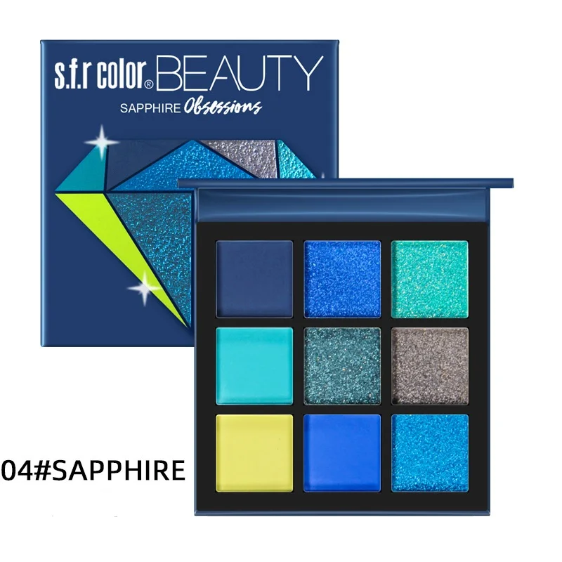 Chameleon 9 Color Diamond Eyeshadow Pallete Makeup Brushes Shimmer Matte Pigmented Eye Shadow Palette Make up Palette Maquillage Chameleon 9 Color Diamond Eyeshadow Pallete Makeup Brushes Shimmer Matte Pigmented Eye Shadow Palette Make up Palette Maquillage