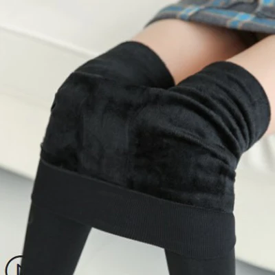 Style A Black Черные Высокие эластичные колготки, женские зимние колготки, бархатные теплые Стрейчевые тонкие колготки, женские длинные колготки - Цвет: Style A Black